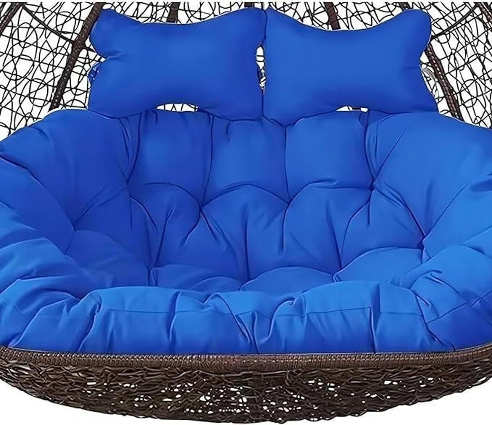 Egg Chair Swing Cushion, 2 Person Hanging Egg Chair Cushion Replacement, Double Hanging Basket Chair Cushion, Hanging Hammock Chair Cushion(J,170 * 120cm/67 * 47in)