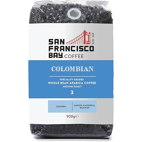 San Francisco Bay Coffee - Medium Roast Whole Bean Coffee - 100% Colombian (2 lb bag)