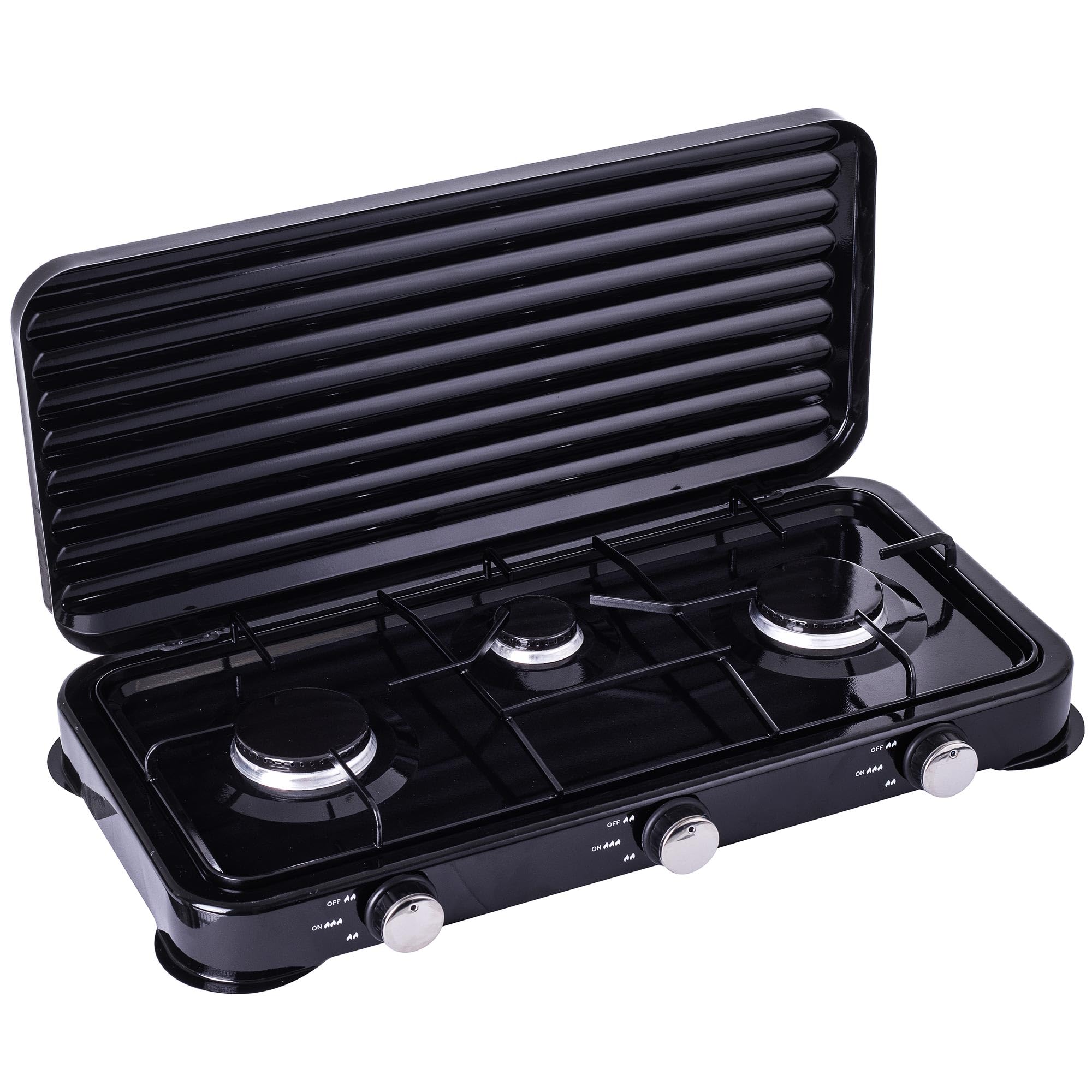 TC Technic Hornillo de gas de 3 fuegos para camping, cocina de gas, fogón de campo para turistas