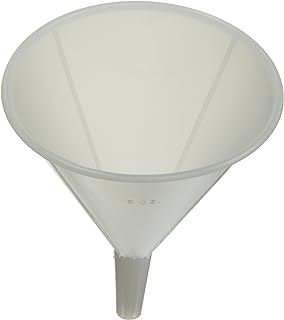 Grafco Funnels, 16 Oz Capacity, 5" Top Size, Wide Mouth Collector, Plastic Filter and Strainer, Lab Supplies, 3618D