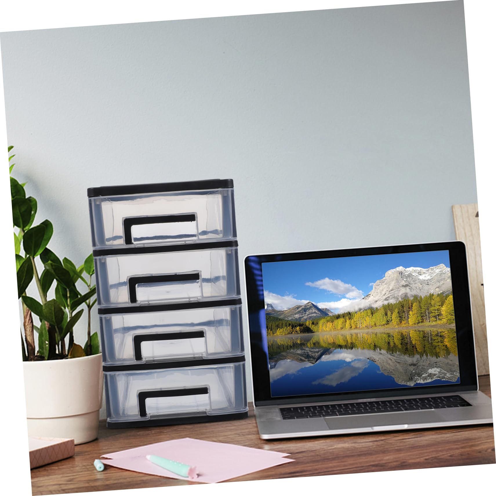Organizer per cassetti in plastica a 4 strati per scrivania, forniture artigianali e piccoli utensili, scatola multifunzione per cassetti, ideale per casa e ufficio