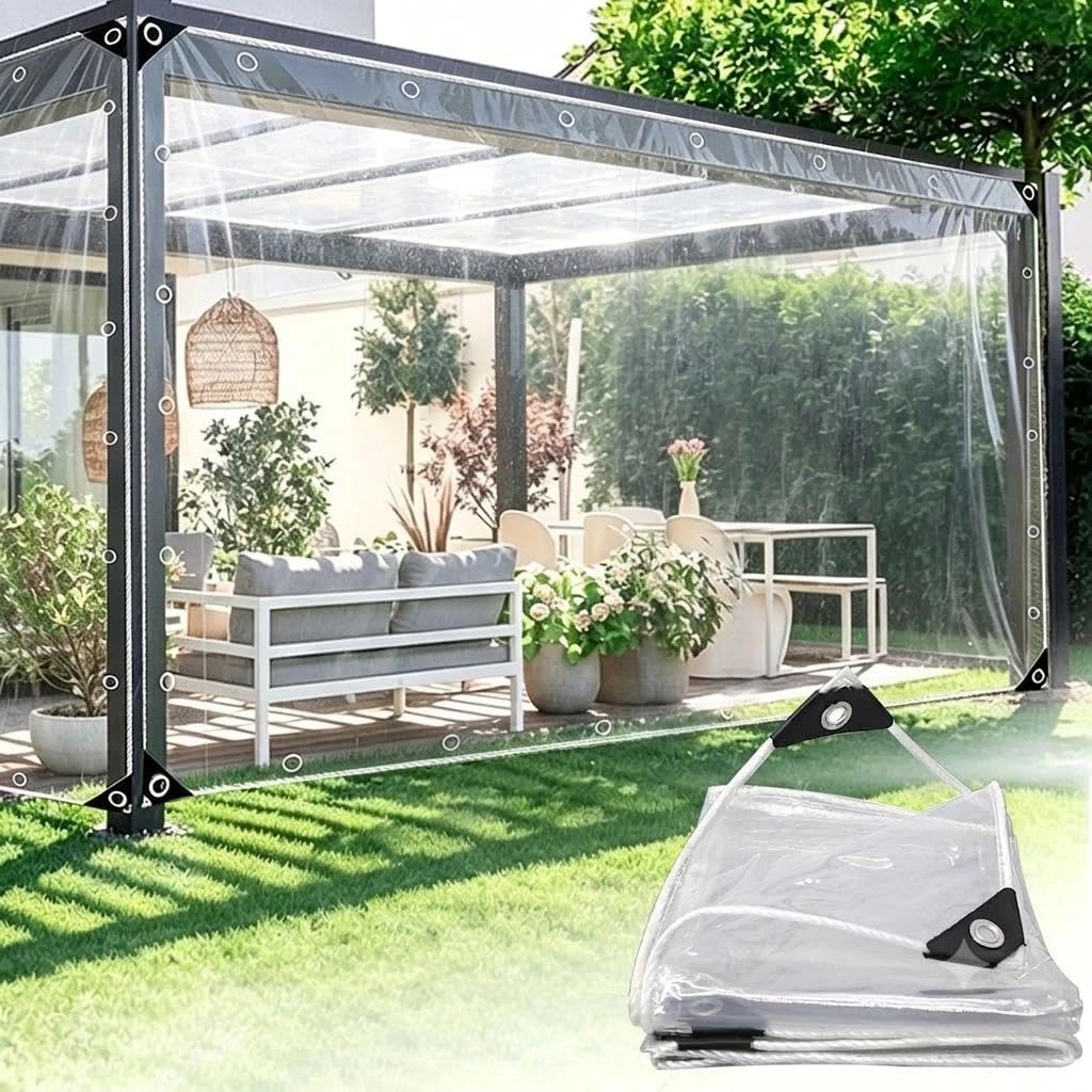 Lonas de Exterior y Tela Impermeable Exterior Transparente Tarp(2.5 * 3M)