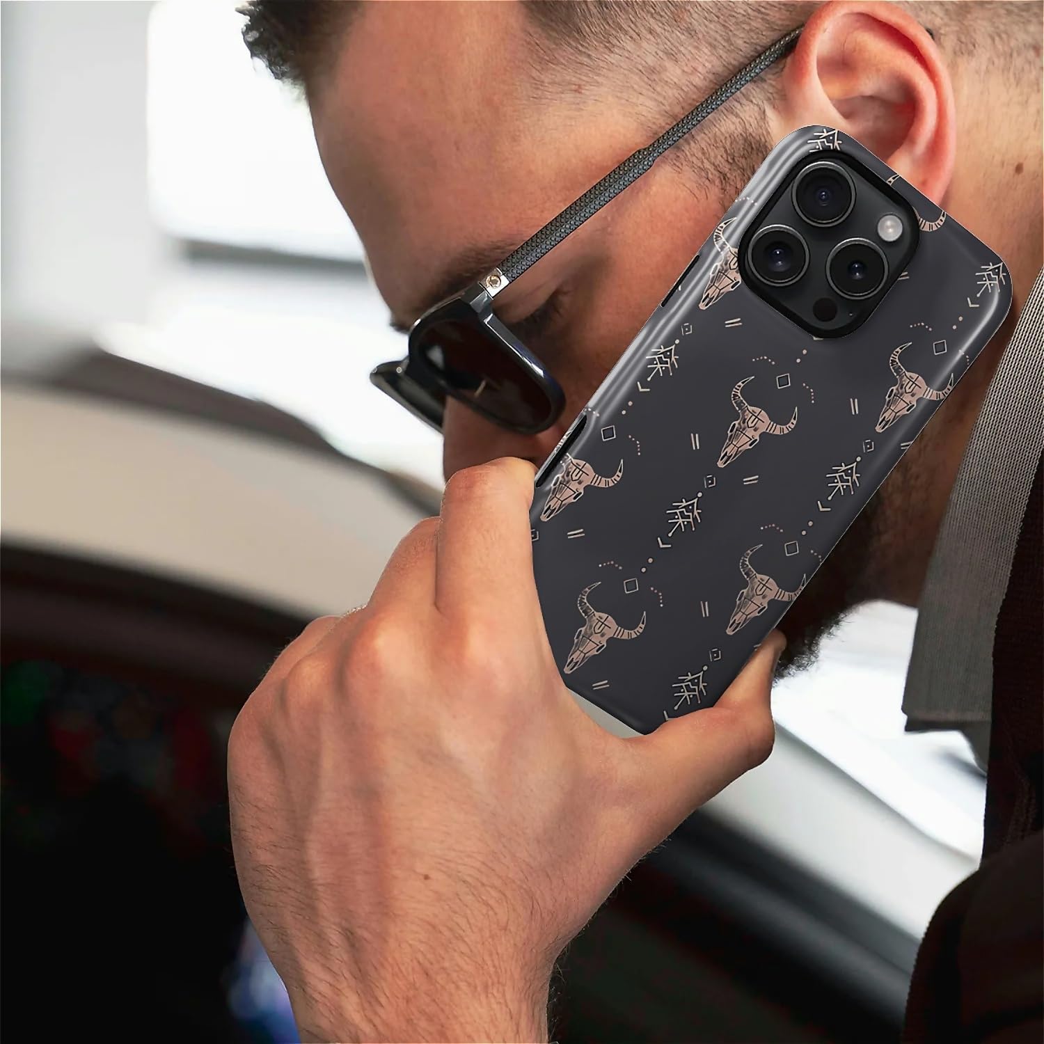 for iPhone 16 Pro Max Case, Hybrid 2-Layer Silicone Protective Glossy Case for MagSafe for iPhone 16 Pro Max Western Boho Country Southern Pattern - Image 7