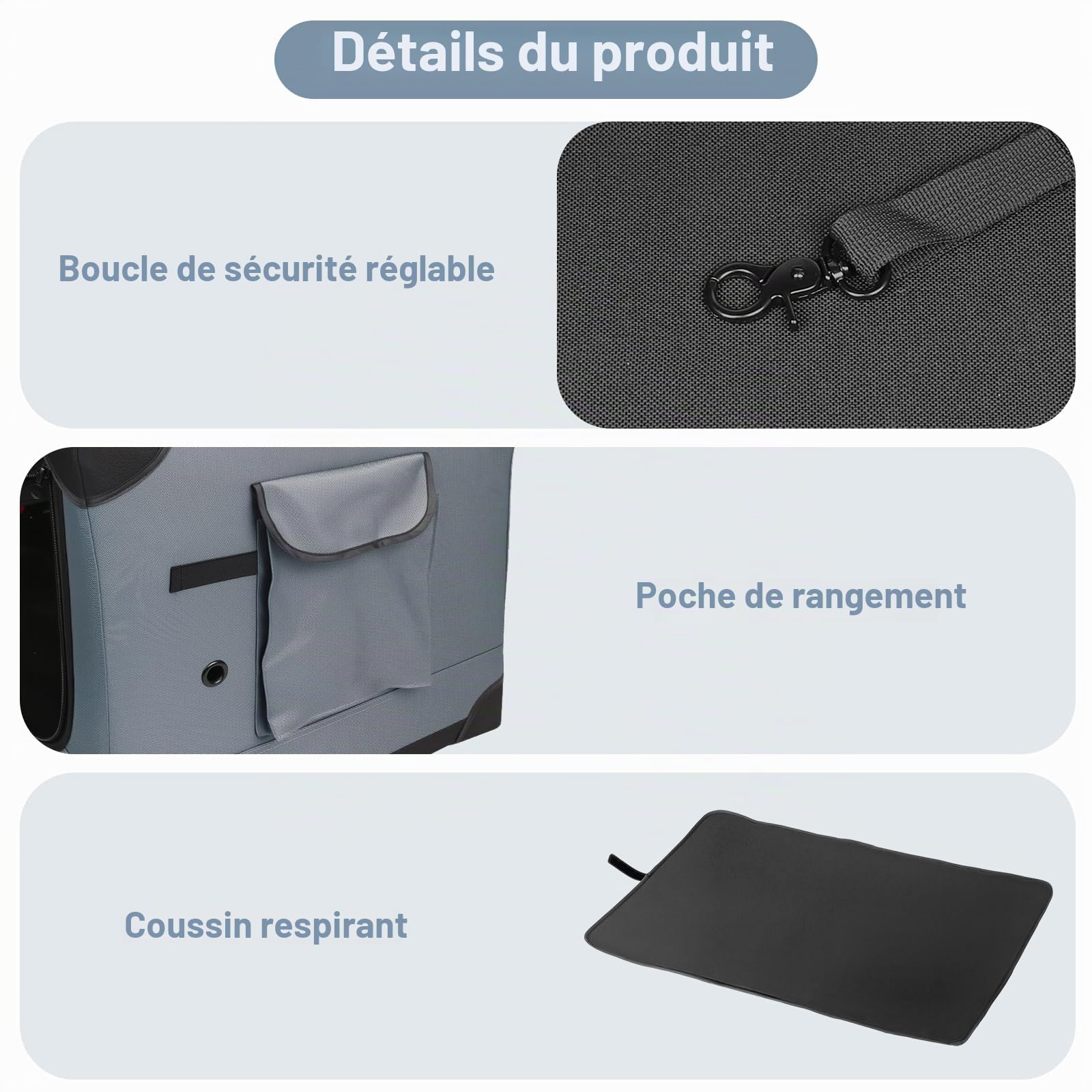 Sac de Transport Chien 85x64x60 cm, Pliable Caisse de Transport pour Chien, Caisse Transport Voiture Cage Chien Panier, Caisse Pliable Animaux de Compagnie pour la Maison et Les Voyages