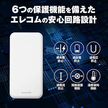 Amazon | エレコム モバイルバッテリー 20000mAh 大容量 ( USB