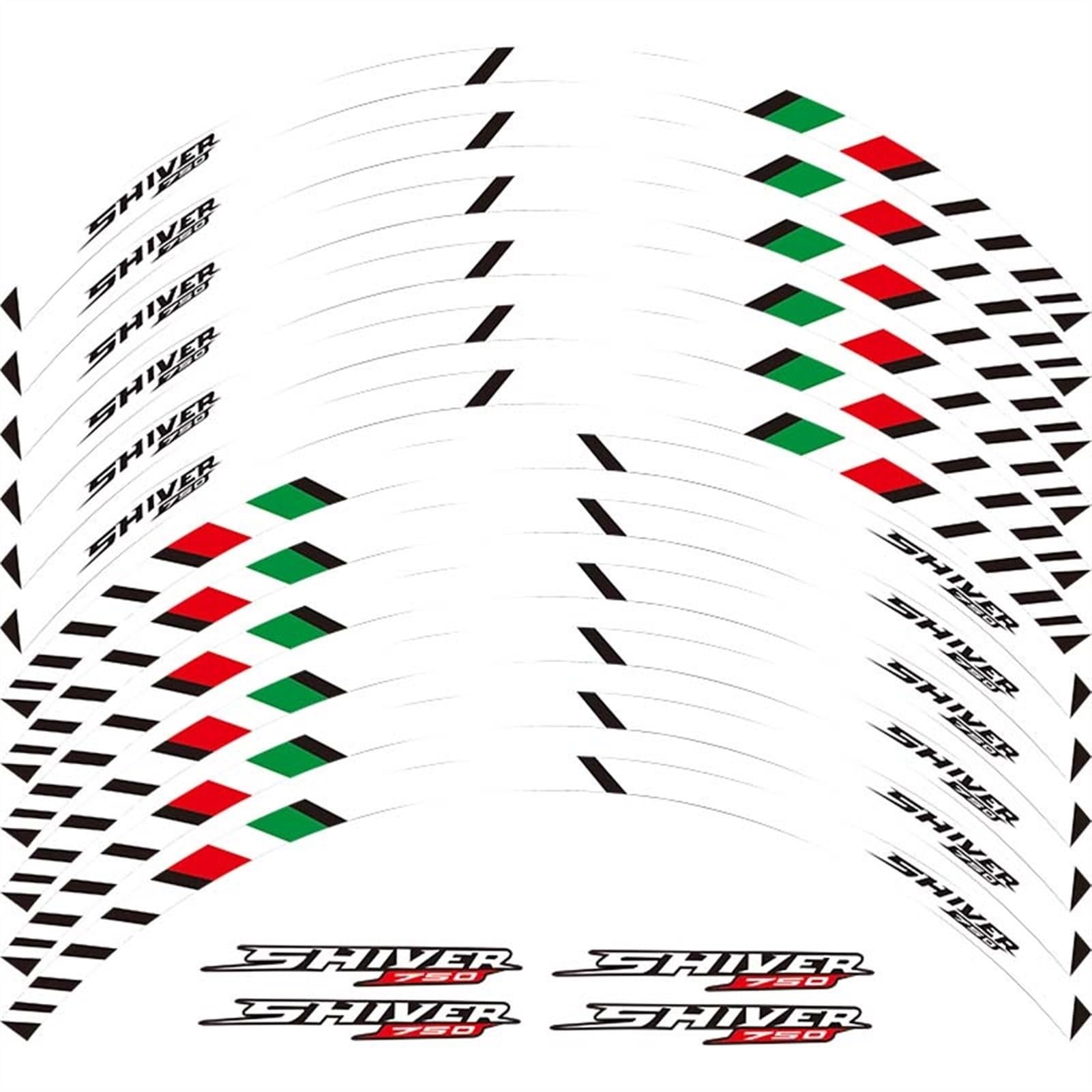 Motorcycle Wheel Sticker Tire Stripes Stickers Rim Decal for Aprilia for Shiver 750 for Shiver Wheel Rim Sticker(Color1)