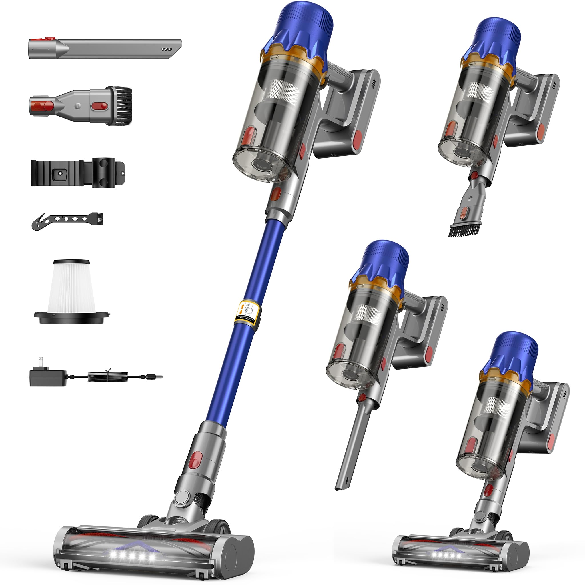 Photo 1 of **Parts Only** iXlion Cordless Vacuum Cleaner for Home - Powerful Stick Vacuum with HEPA Filter, 55-Min Runtime, LED Light, Anti-Tangle Brush, Detachable Battery,Lightweight Vacuum for Pet Hair,Carpets & Hard Floors