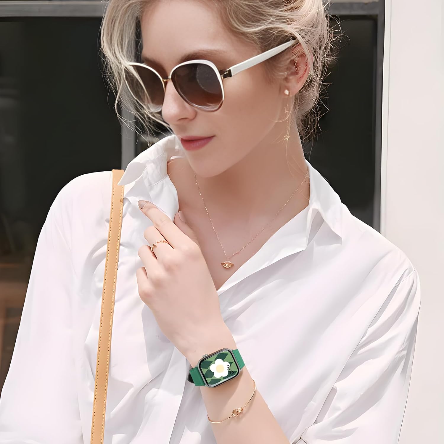 Italy Genuine Leather Bands Women Men Compatible with Apple Watch 38mm 41mm 40mm 42mm 44mm 45mm 46mm 49mm, iWatch Straps Smartwatch Replacement Band for Ultra SE 3/2/1 Series 11 10 9 8 7 6 5 4 3 2 1 - Image 2