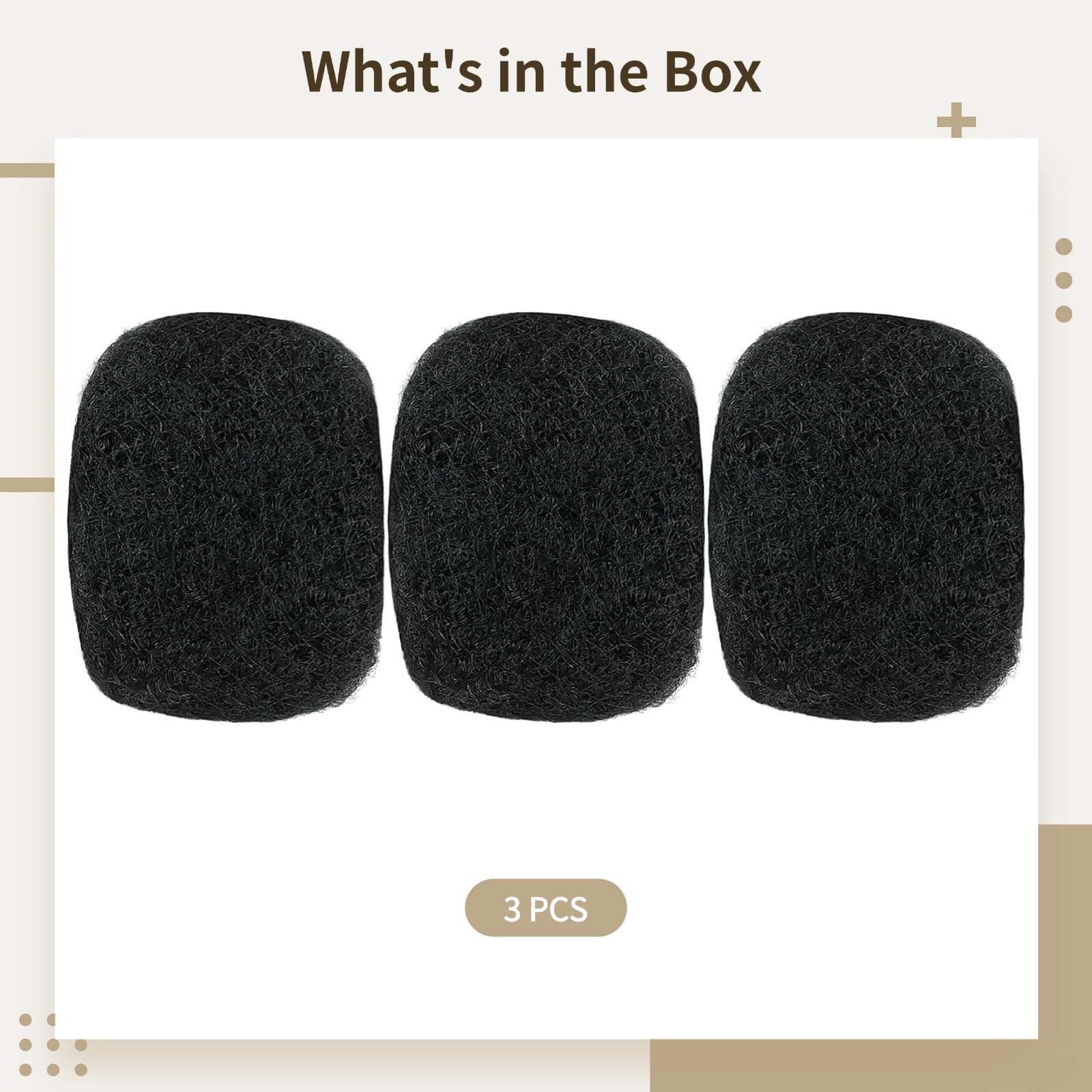 Lot de 3 mèches de cheveux humains Afro Kinkys, boucles crépues, noir naturel, 8 pouces, pour tressage et coiffage variés