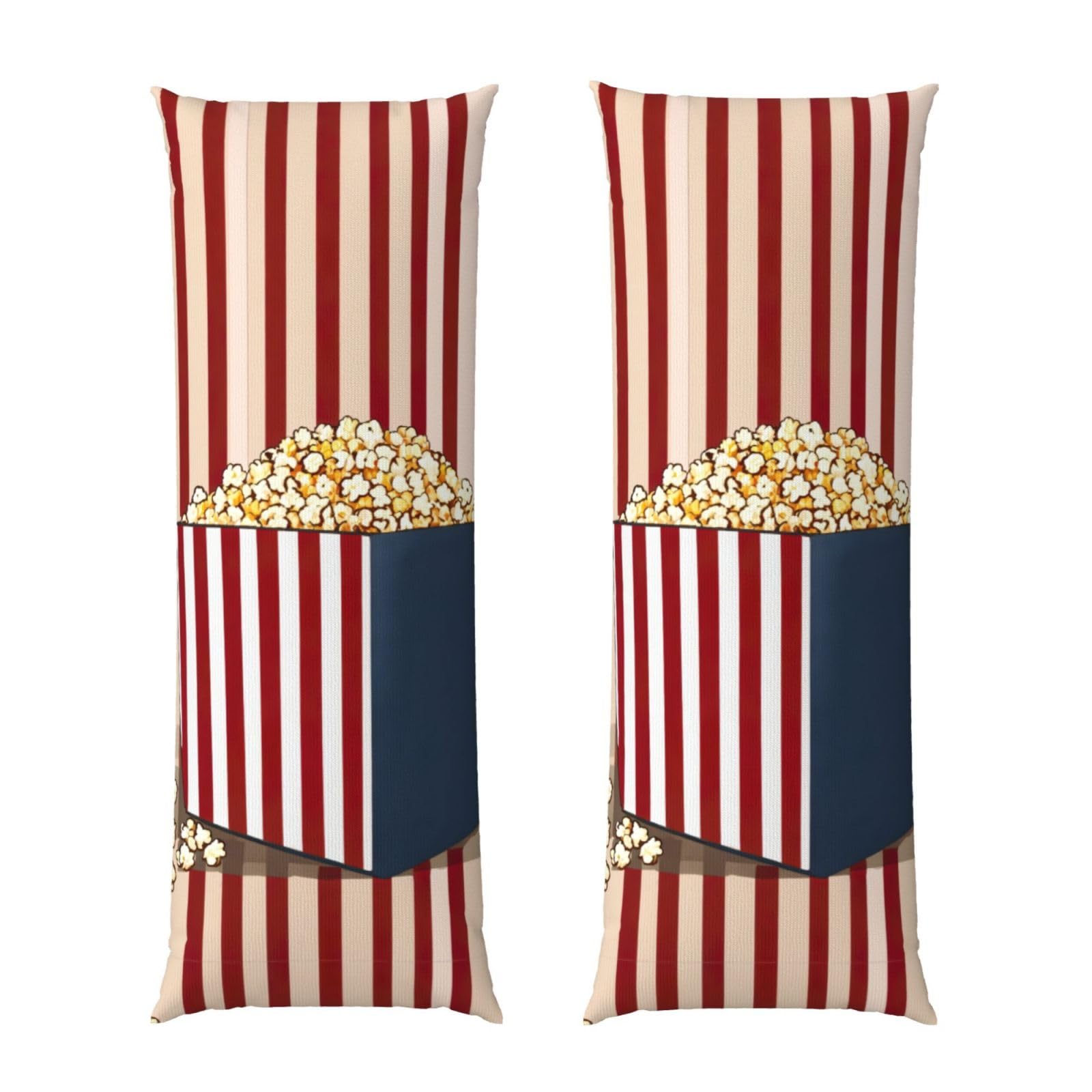 Housse de coussin long popcorn avec fermeture éclair douce