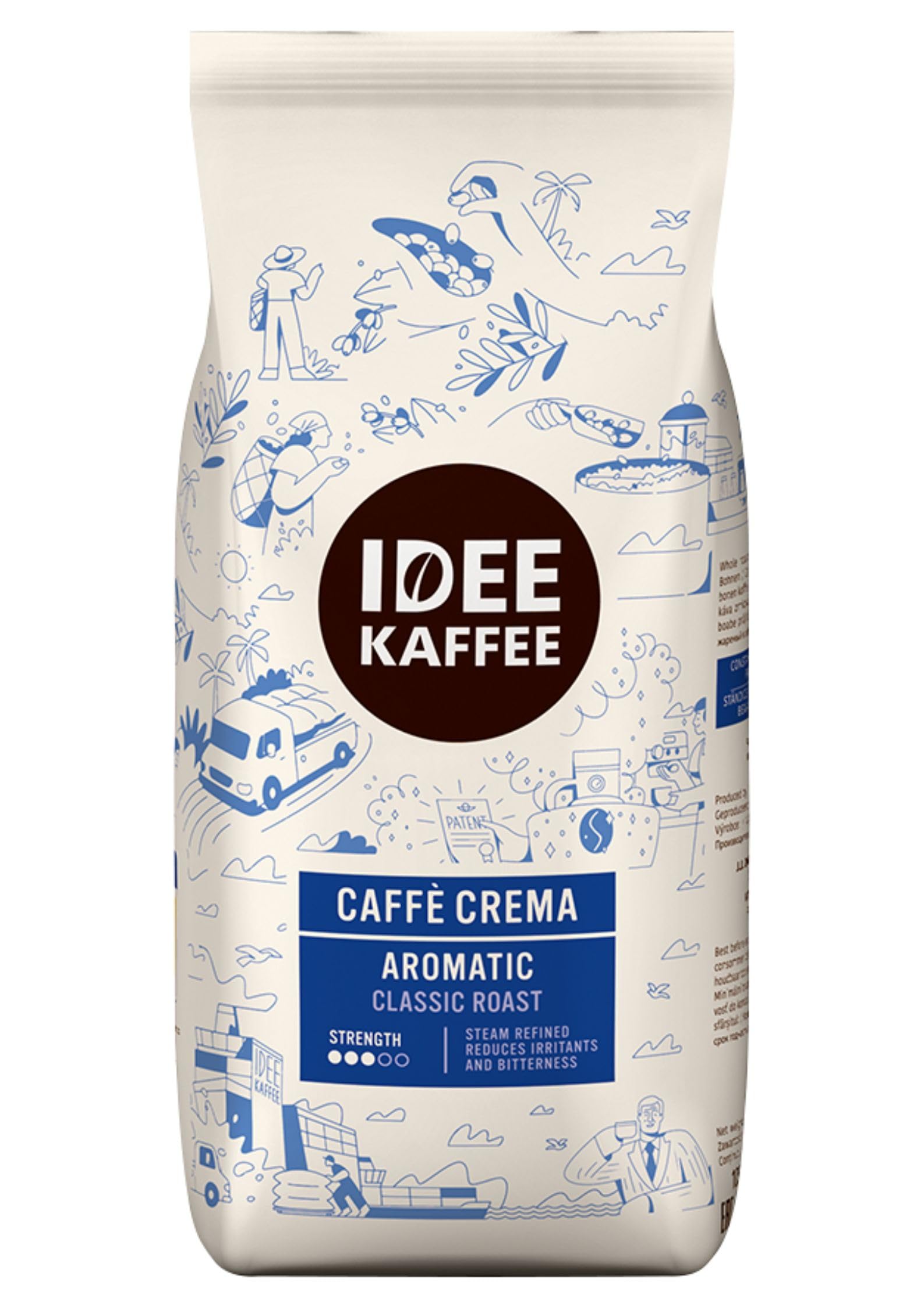 CAFFEE CREMA von Idee Kaffee, 4x1000g Bohnen