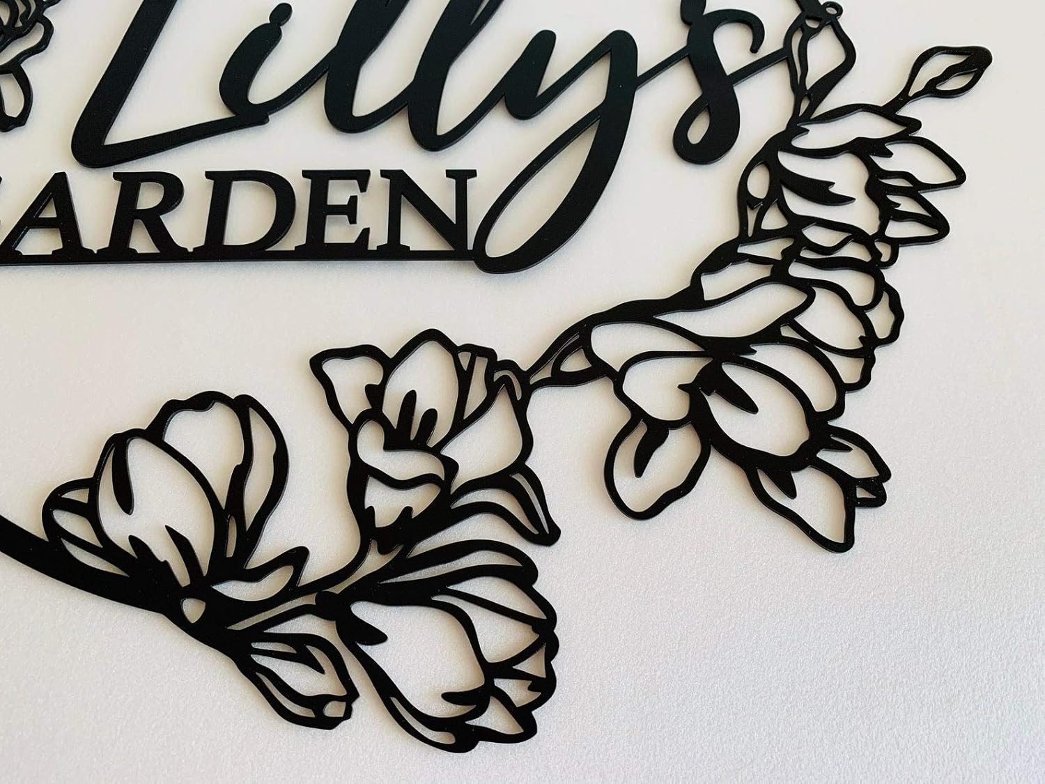 Personalized Flower Metal Sign with Custom Name Outdoor Garden & Yard Décor, “Grandma’s/Nana’s Garden” Plaque, Hanging Metal Sign with Side Holes - Gift for Mom, Grandma, Housewarming