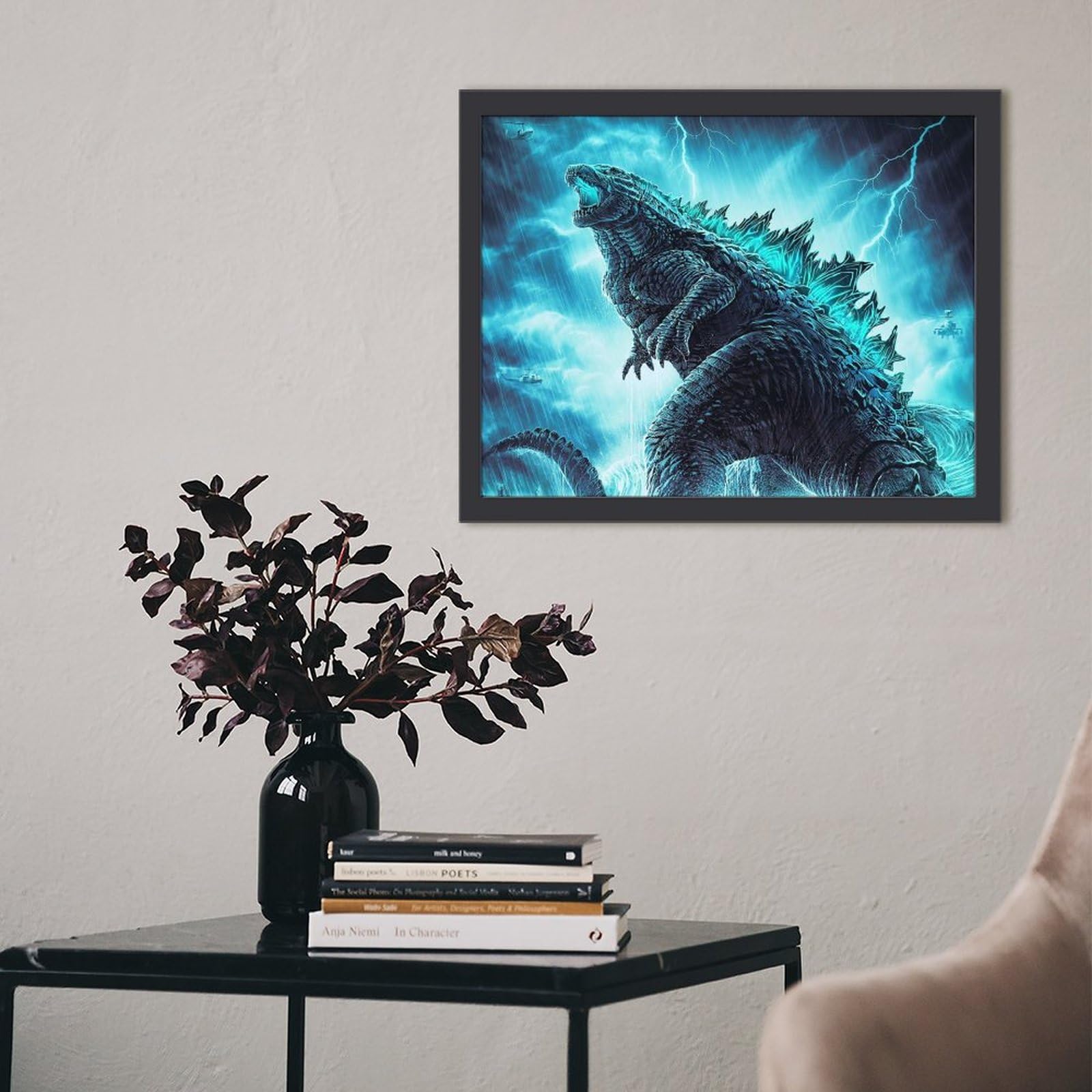 Amazon.co.jp: アートパネル 30×40cm ゴジラ アートフレーム 木製