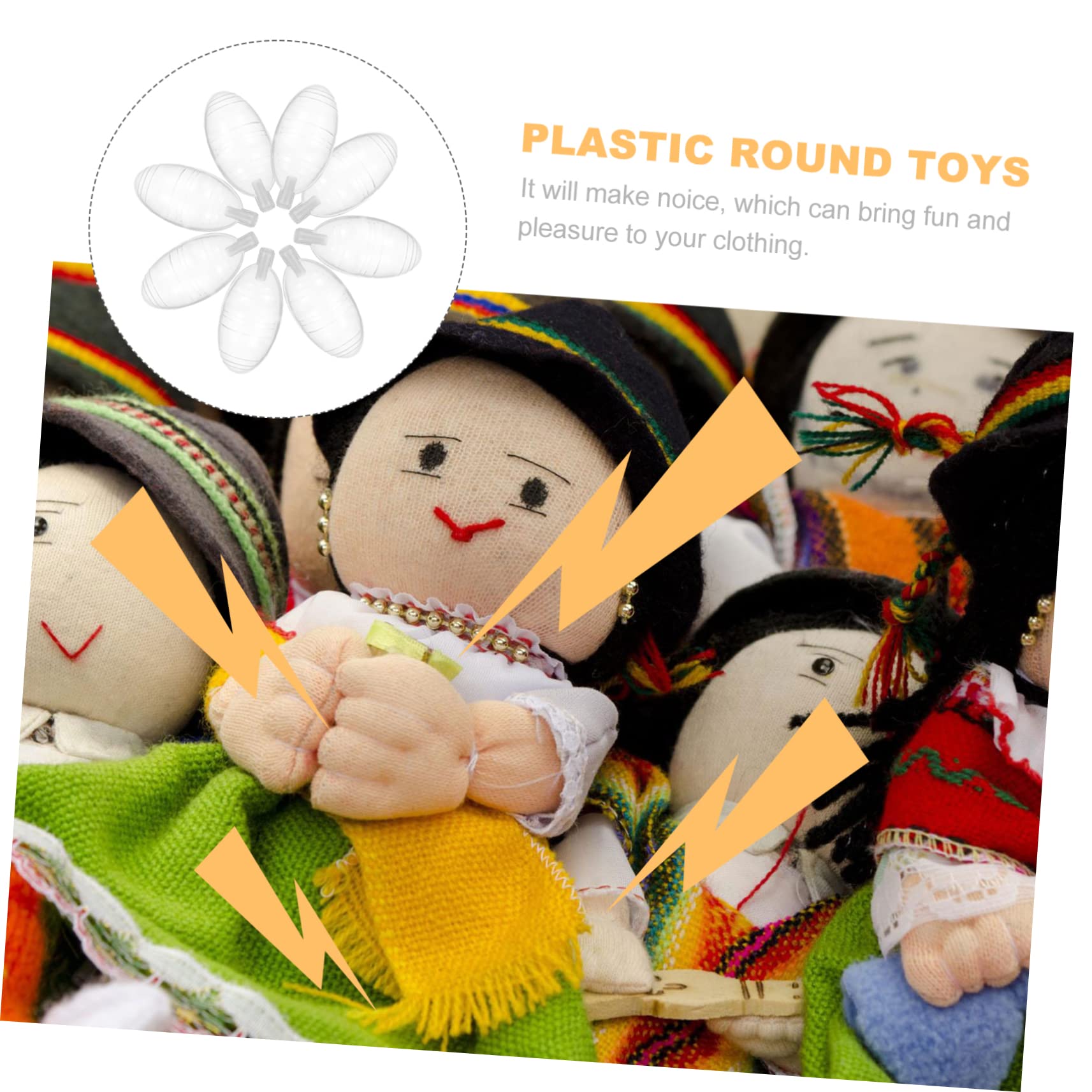 Hemoton 30Pcs Plastic Sound Whistles Squeaky Whistles for Clothing Decorations Fun Dual Tone for Bags and Dolls