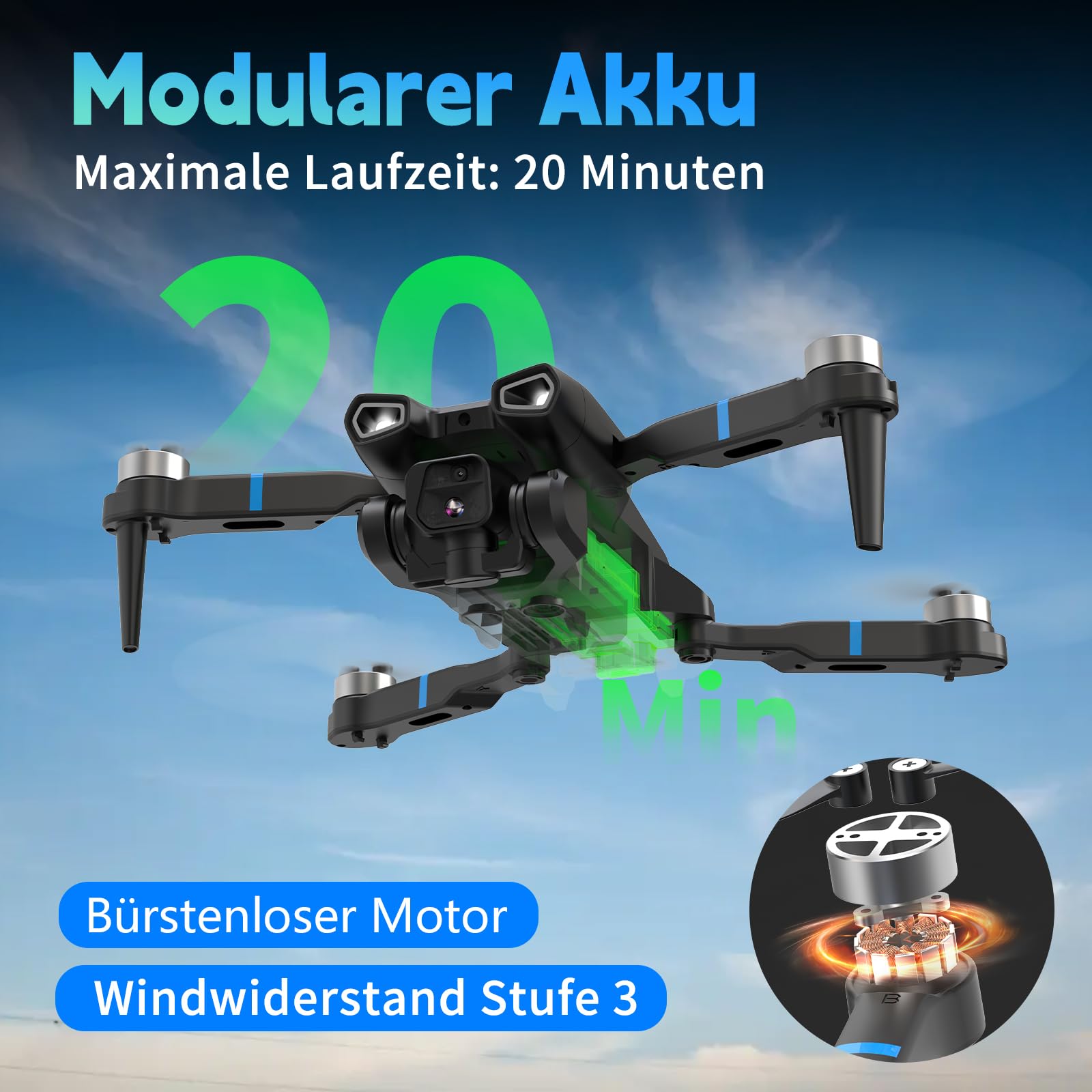 Drohne mit 4K Kamera Mini Drohne Mit LCD Fernbedienung 3D-Rollen Wiederaufladbare LCD-Fernbedienung 3-Geschwindigkeits-Einstellungen RC Quadrocopter Faltbares für Anfänger M18LCD