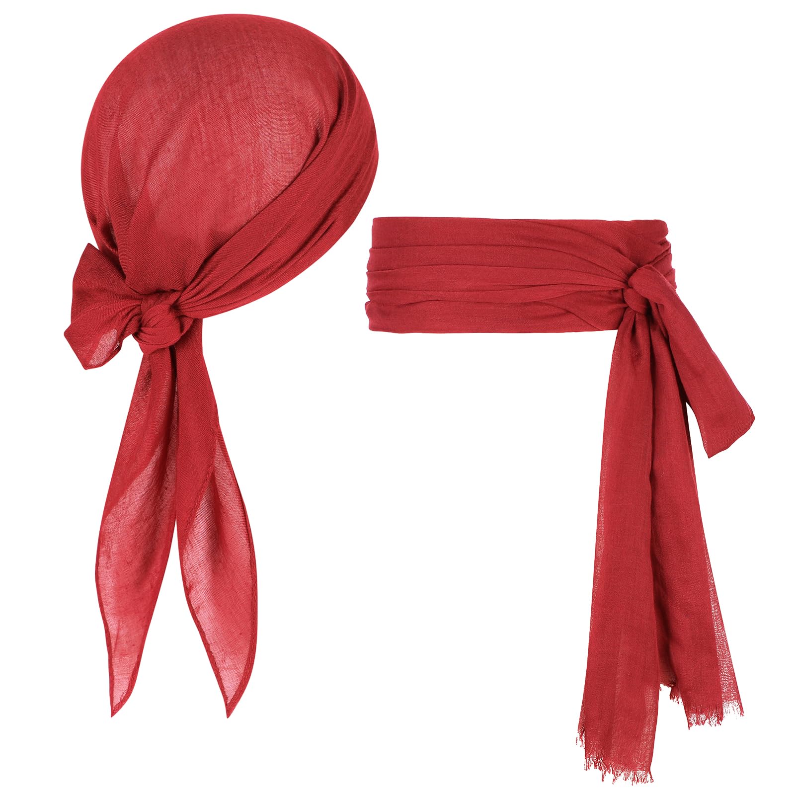 Costume da pirata, accessorio per Halloween, sciarpa, cappello, cintura in vita, bandana per donne e uomini, cosplay rinascimentale