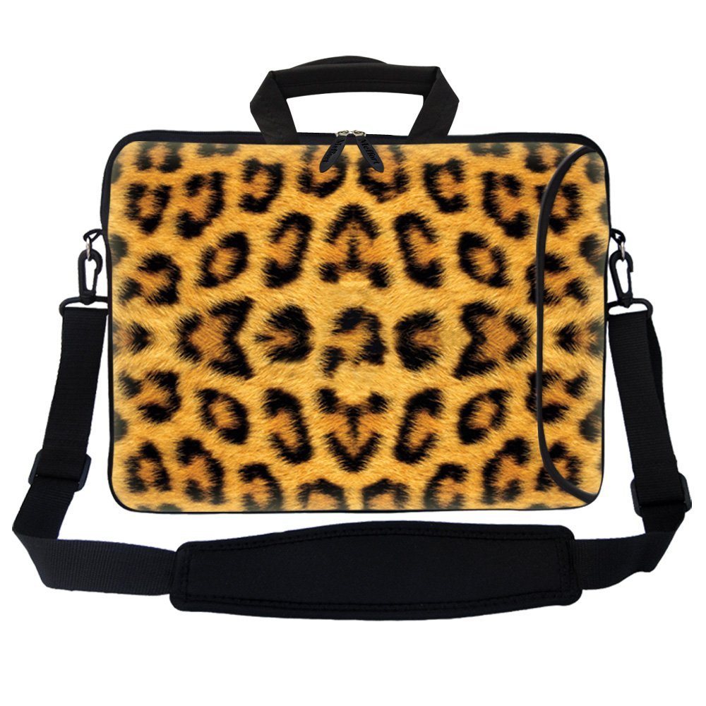 Meffort Inc17.3 Inch Neoprene Laptop Bag with Extra Side Pocket, Soft Carrying Handle & Removable Shoulder Strap