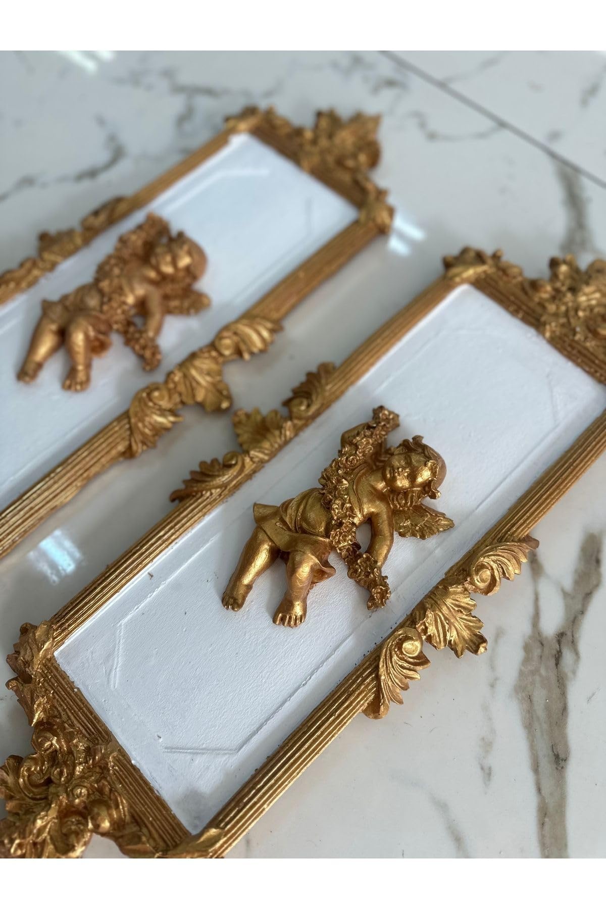 Tableaux muraux anges dorés SODEF duo déco idéal pour offrir