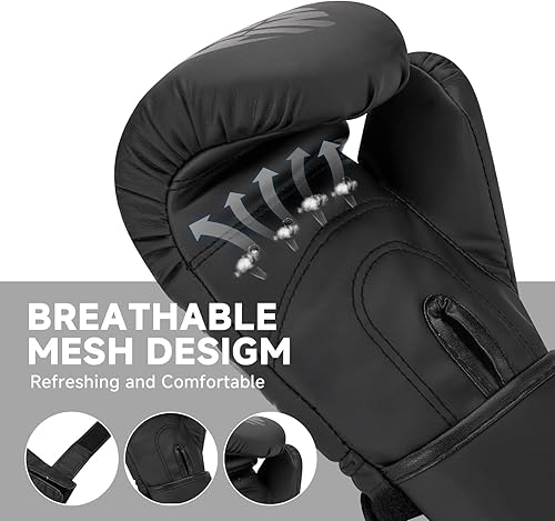 Miniatura 4 de FIVING Guantes de boxeo para niños, guantes de entrenamiento de boxeo juvenil para niños y niñas, guantes de lucha de 4 onzas y 6 onzas, saco de