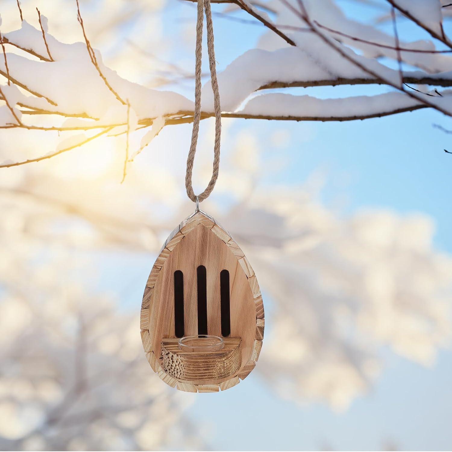 Wooden Butterfly House with Feeder and Hanging Shelter for Garden Outdoor Patio Habitat Nesting Box Butterfly Feeder for Backyard Wildlife