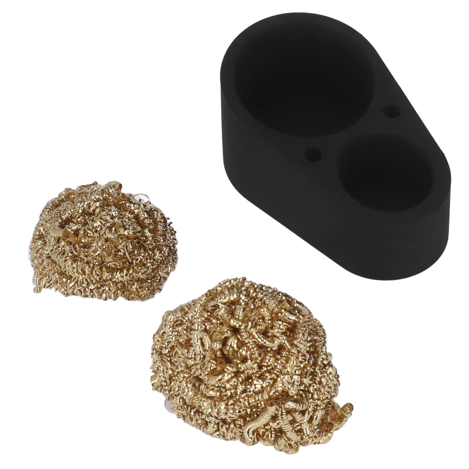 Solder Tip Cleaner, Iron Cleaner Double Ball with 2 Cleaning Balls Soldering Iron Tip Cleaner, for Cleaning Soldering Irons and Tips