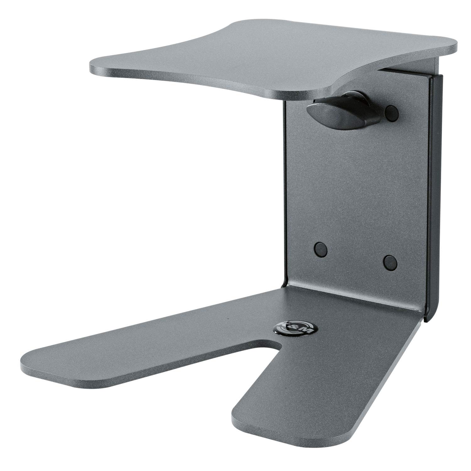 K&M 26772 Soporte de escritorio para monitor gris basalto, en acero - soporte regulable en altura con un diseño innovador