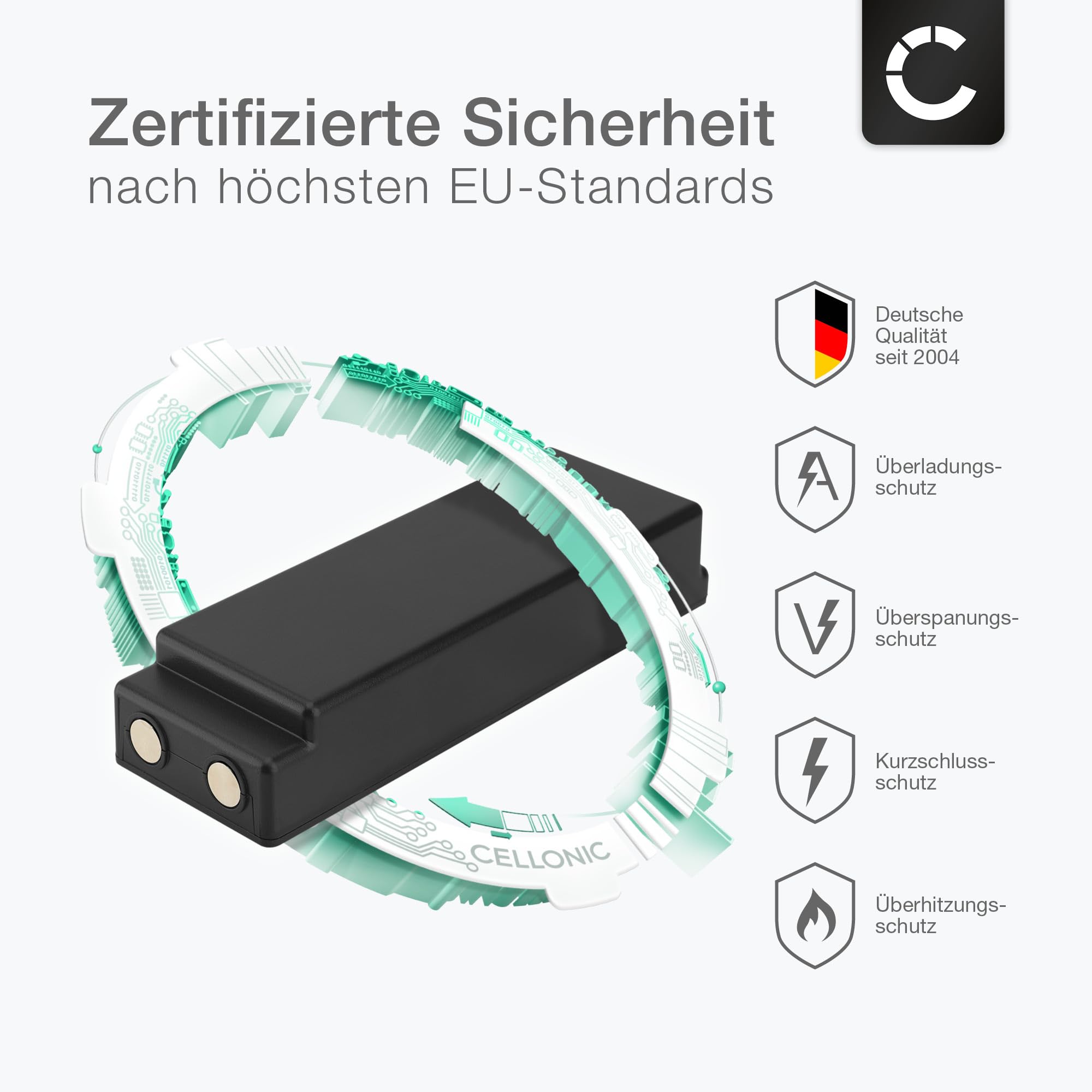 CELLONIC 2X Akku kompatibel mit Scanreco 16131, 590, Palfinger | 2x, (3000mAh-7.2V-NiMH), Fernbedienung Akku, für Scanreco 17162, RSC7220, RC-400, 13445, für Palfinger EEA2512, RC-400, 790