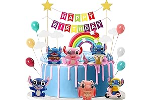 Rainbow Cake Topper Banner Decoration Kit for Kids Birthdays and Special Occasions