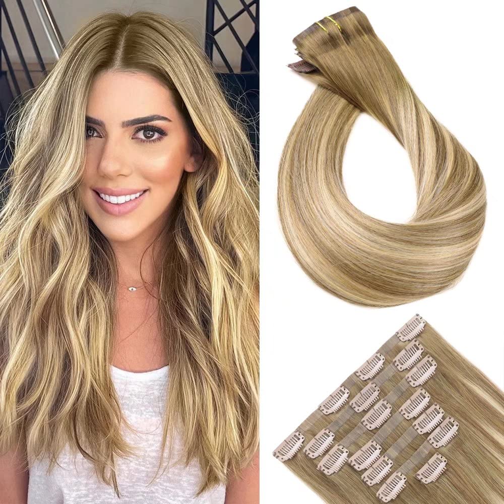 Maxfull Seamless Clip In Remy Hair Extensions Chestnut