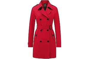 Waterproof Polka Dot Trench Coat for Women