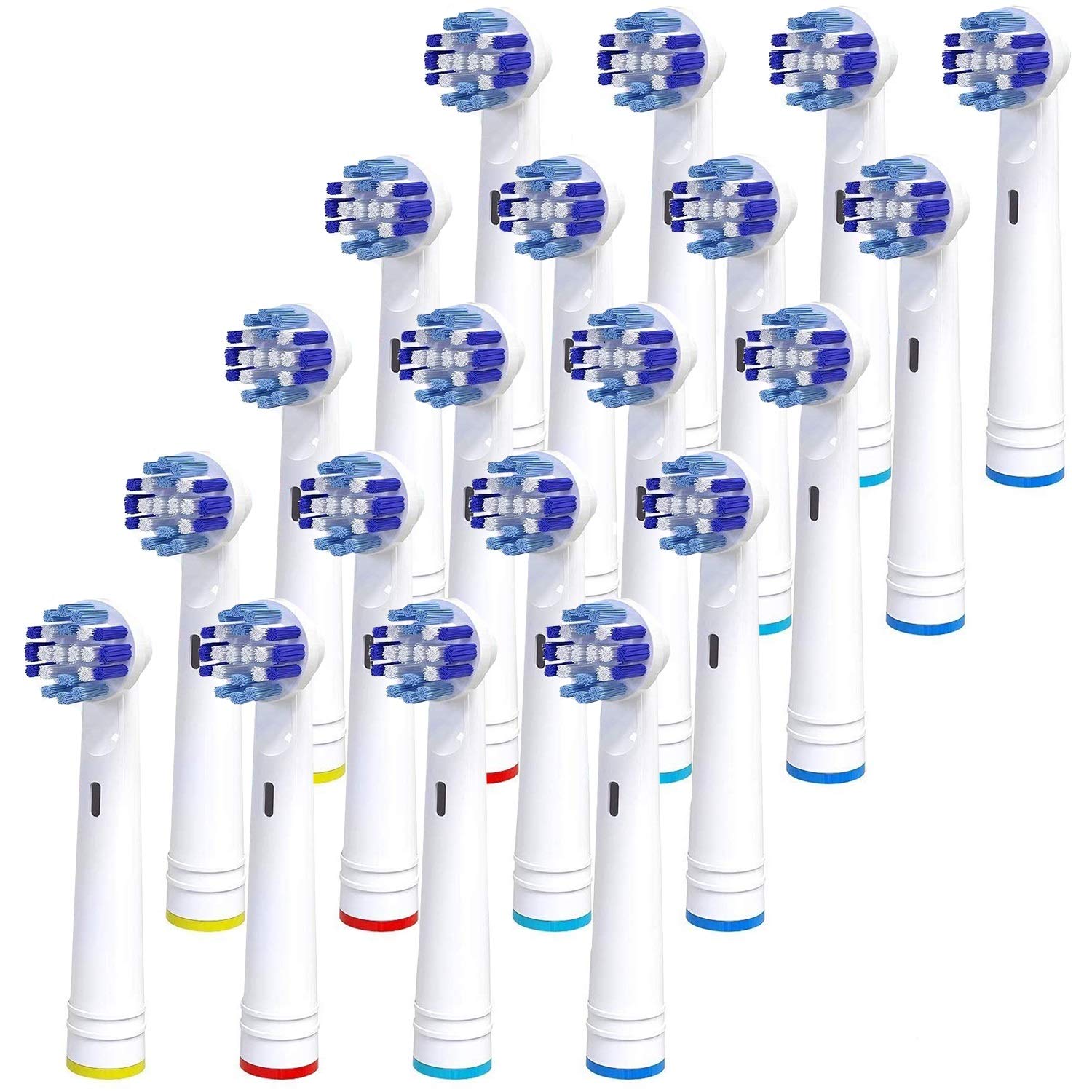 Replacement Brush Heads Compatible with Oral B Braun- Pack of 20 Professional Electric Toothbrush Heads- Precise Refills for Oral-b 7000, Clean, Pro 1000, 9600, 500, 3000, 8000, Vitality Plus!
