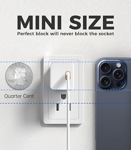 Miniatura 3 de OLINK Cargador USB C de 30 W, plegable GaN PPS compacto bloque de cargador de pared rápido, adaptador de corriente USB C para iPhone 1514131211X Pro