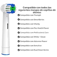 Vista 2 de Cabezales de repuesto compatibles con Oral B Braun, 12 piezas cabezales de cepillo de dientes eléctricos profesionales compatibles con cabezales