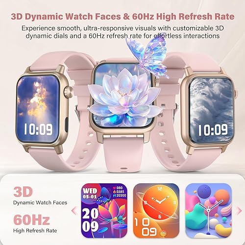 Miniatura 2 de Reloj inteligente, pantalla HD de 1.85 pulgadas, esfera dinámica 3D, actualización de 60 Hz, llamadas Bluetooth, linterna LED, más de 100 modos