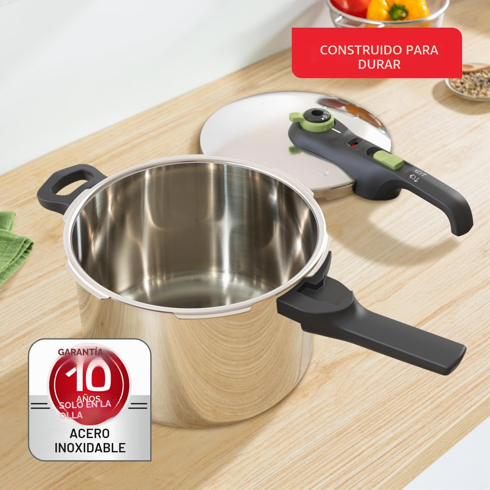 Tefal Secure 5 Trendy Snelkookpan - 6 litros - Met stoommand (P2580702)