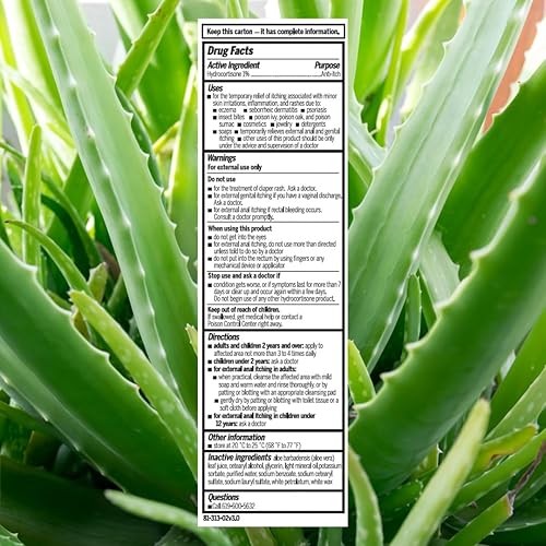 Miniatura 6 de NF Hidrocortisona extra fuerte al 1%, con aloe vera, sin parabenos, crema antipicazón, erupción cutánea, utilizada para diversas condiciones de la