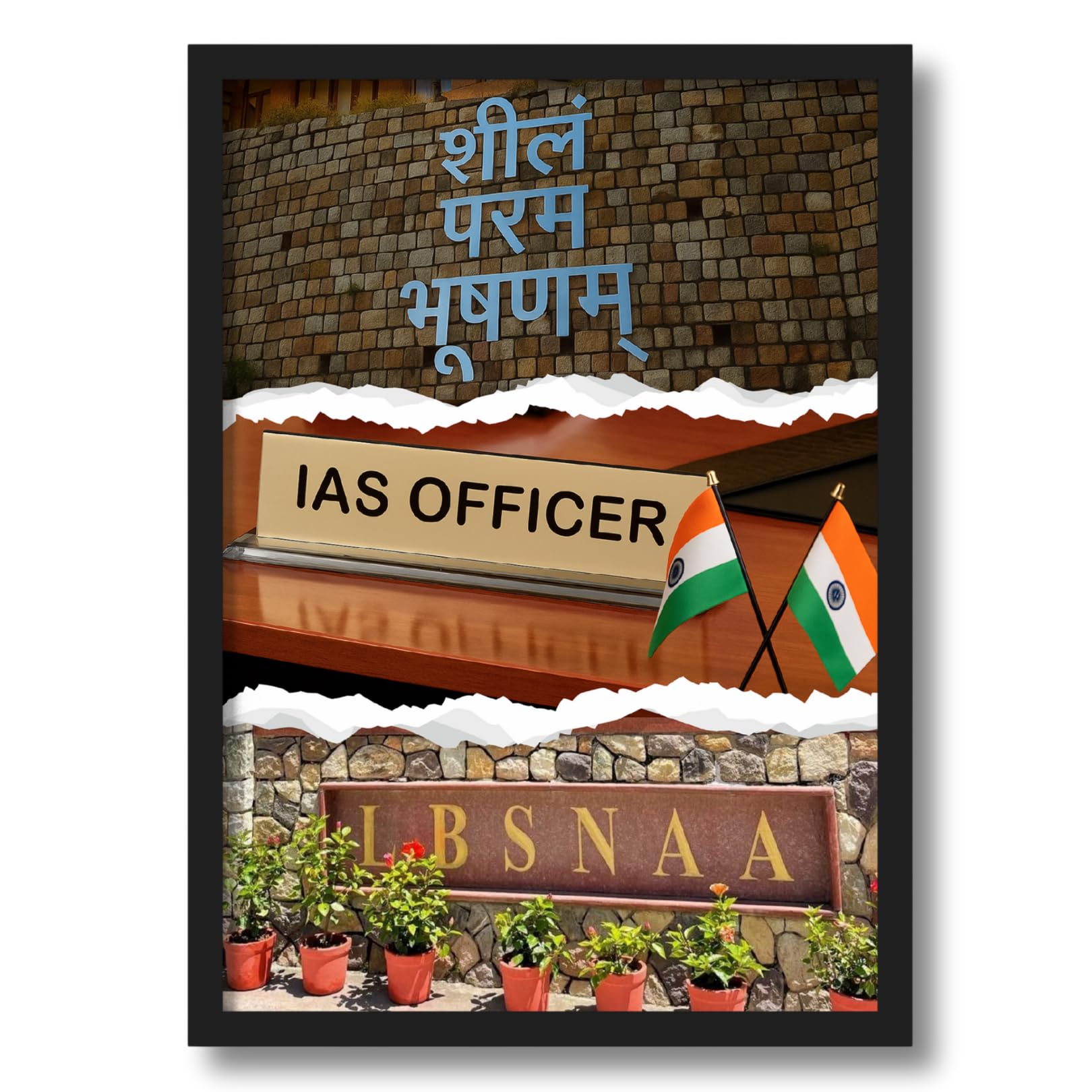 ArtAction IAS Motivation Wall Frame | LBSNAA Quote Poster | A4 Size | Inspirational Wall Frame for Study Room & Office | Motivational Decor Gift for UPSC Aspirants
