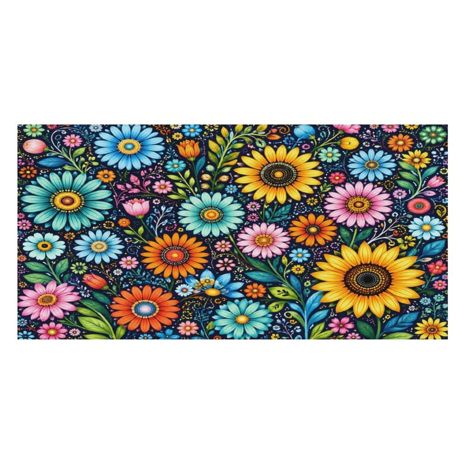 Anceky Colorful Floral Oversized Beach Towel Quick Dry Sand Free Microfiber Travel Towel Lightweight Multi Purpose Beach Blanket Pool Gym Bath Towel 63x31 in