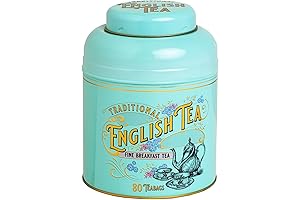 New English Teas Vintage Victorian Tea Caddy with 80 English Teabags, Forget...