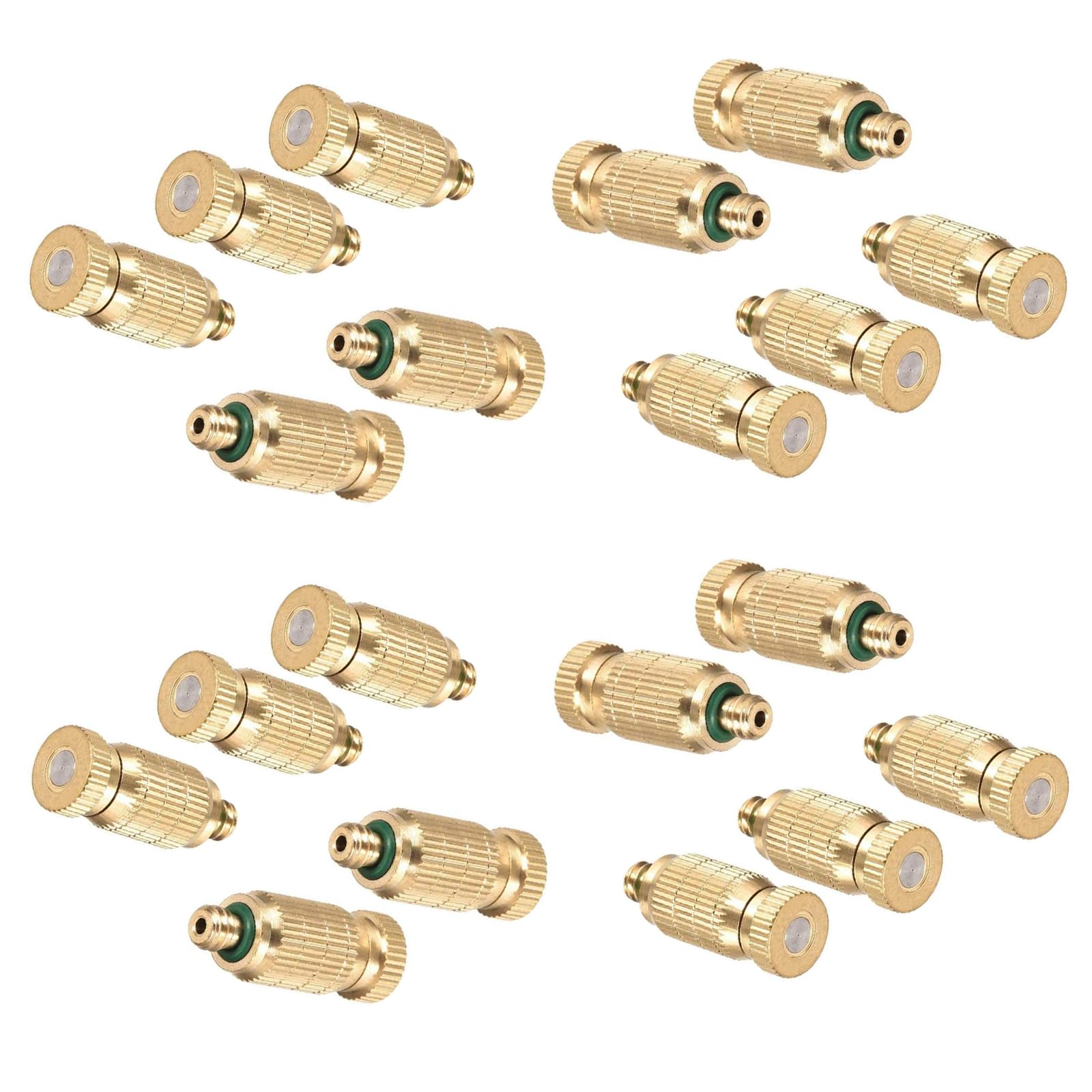Buses de brumisation en laiton haute pression, tête de brumisation anti-goutte pour le refroidissement extérieur, les serres et l'aménagement paysager, filetage UNC 10/24, durable, lot de 20, diamèt