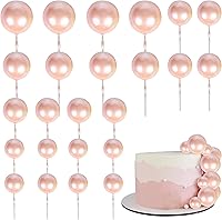 Vista 23 de Rsstarxi 30 bolas para decoración de tartas, bolas de decoración de pasteles, mini globos, bolas de espuma, decoración de pasteles para baby shower