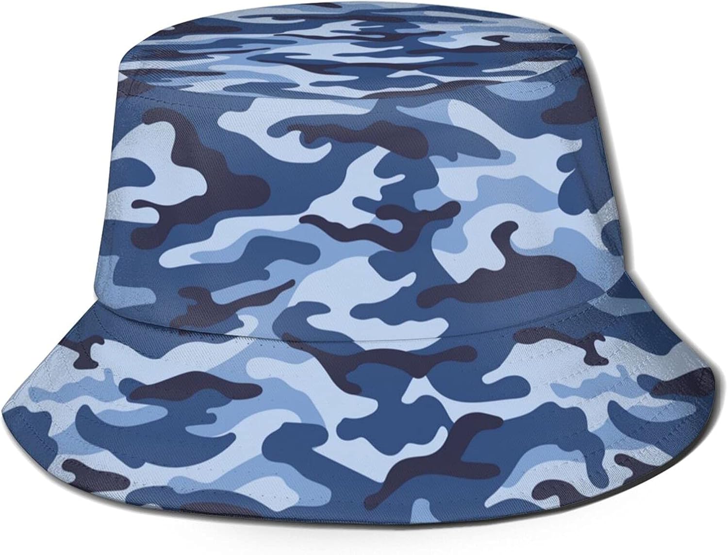 Xwqwer Blue Camo Unisex Bucket Hat 