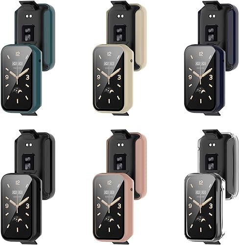 Miniatura 3 de FitTurn Compatible con Xiaomi MI Band 7 Pro Funda protectora de pantalla, 6 colores de cobertura completa suave PC a prueba de golpes, cubierta
