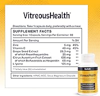 Vista 3 de Macuhealth VitreousHealth Evidence-Based Eye Supplement - 90 Capsules