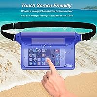 Vista 6 de AiRunTech Bolsa impermeable con correa para la cintura (paquete de 2) Accesorios de playa, la mejor manera de mantener tu teléfono y objetos