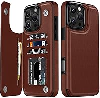 Vista 199 de LETO para iPhone 15 Pro Funda tipo cartera - Tapa tipo folio con patada - Diseños de moda - Tarjetero - Funda protectora para mujeres y niñas - 6.1