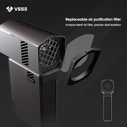 Miniatura 5 de Plumero de aire portátil Palm Turbo 100000RPM, mini soplador de aluminio inalámbrico con potencia ajustable de 3 velocidades, limpiador de aire