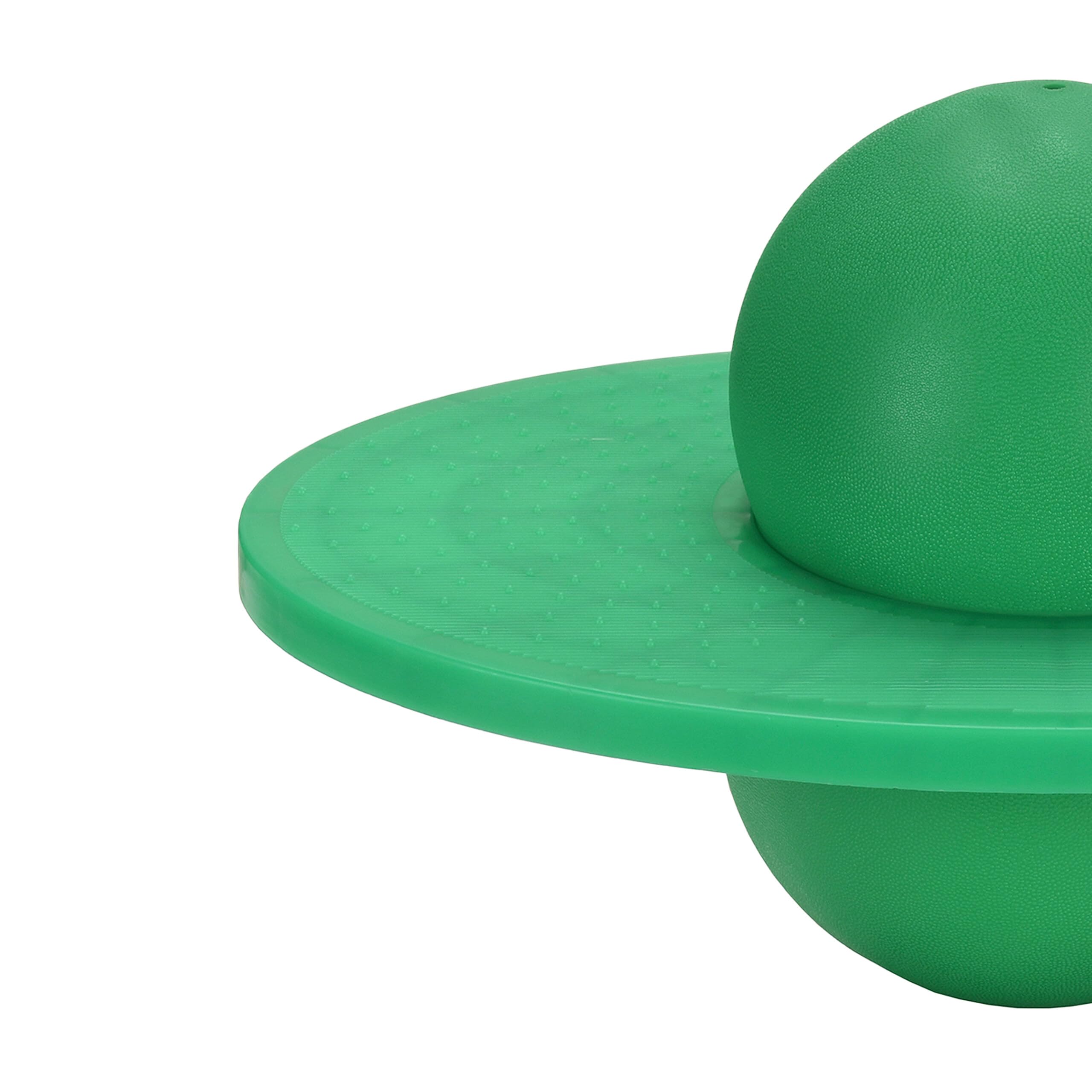 Relaxdays Pogo Ball Infantil hasta 100 kg, Salto con Plataforma, 25x39x28 cm, Verde