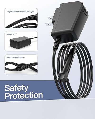 Miniatura 3 de Cable de carga de 12 V para cargador de afeitadora Braun (repuesto para cable de carga de fuente de alimentación Braun Series 9 7 3 5 1)