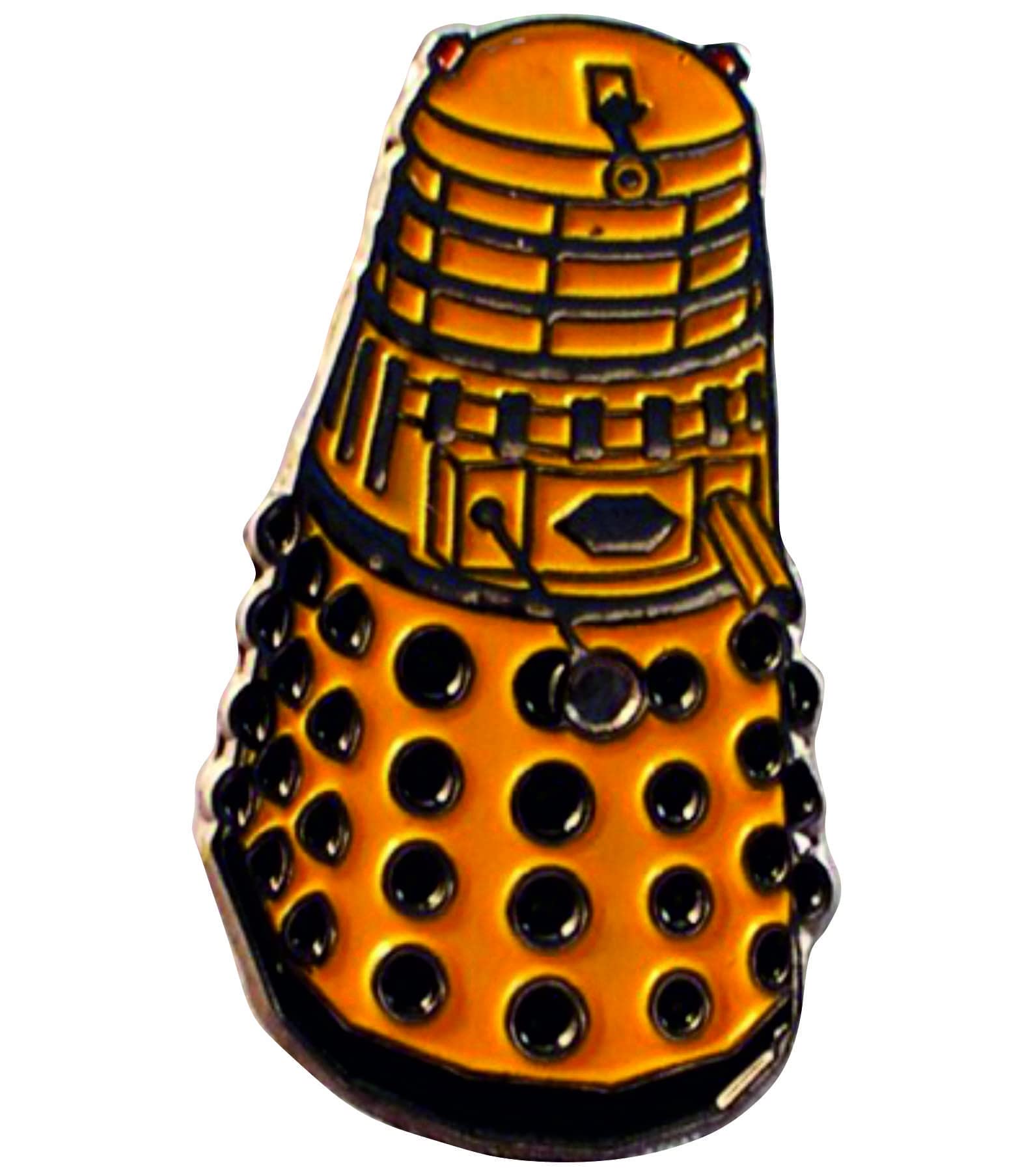 Metal Enamel Pin Badge Doctor Dr. Who Dalek Yellow